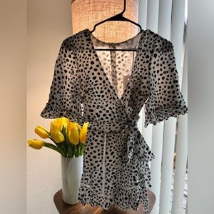 Black and white romper